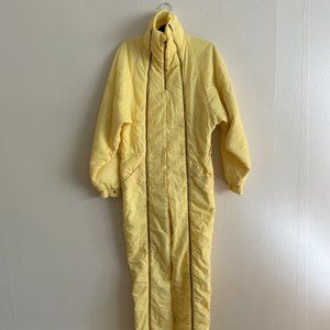 Unisex Vintage Yellow Ski Suit - Medium